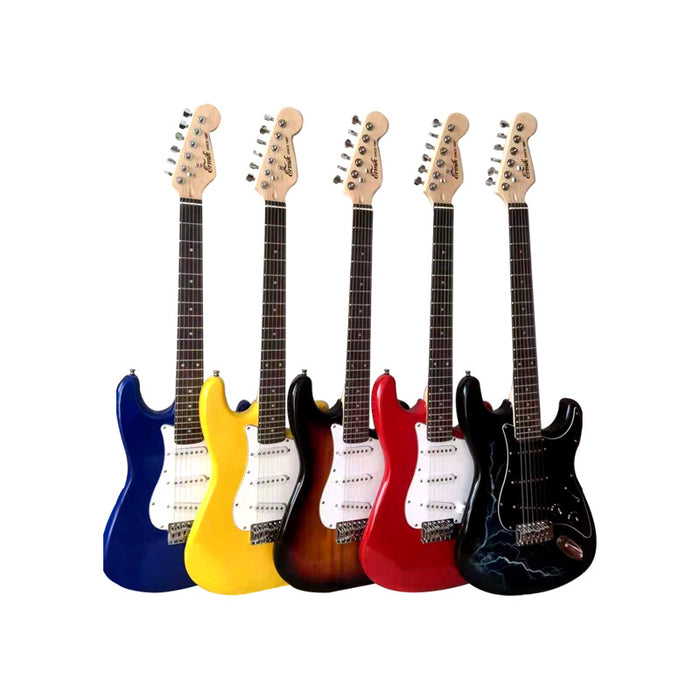 Véritable guitare électrique ST Lightning Style multicolore en option pour les débutants