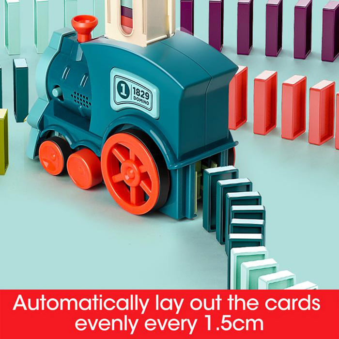 Domino trem brinquedos brinquedos do bebê carro quebra-cabeça liberação automática licenciamento blocos de construção elétricos trem brinquedo