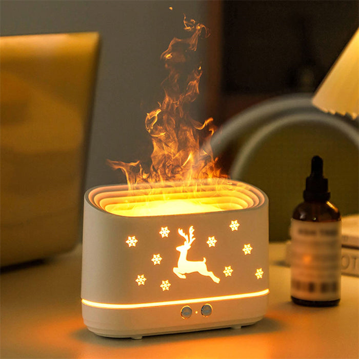 Elk Flame Umidificador Difusor Mudo Lâmpada Atmosfera Doméstica Decorações de Natal para Casa