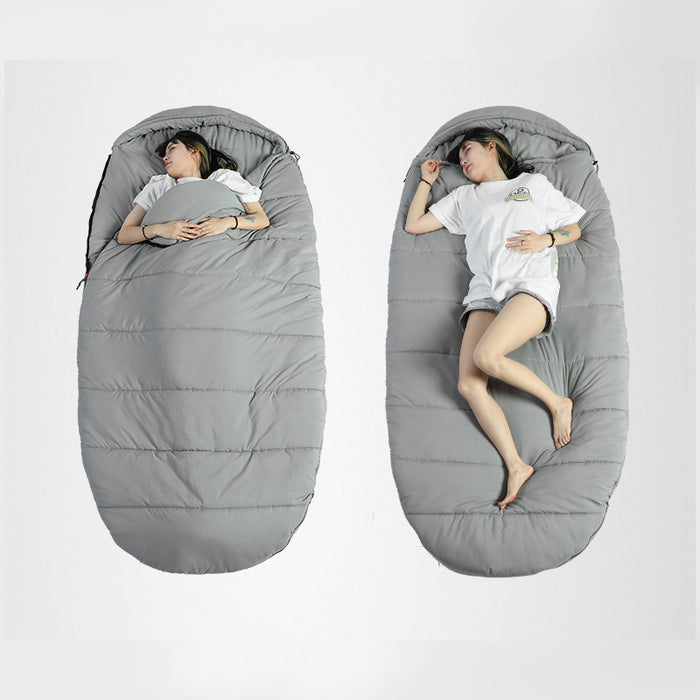 Saco de dormir para adultos para acampar al aire libre, engrosamiento de invierno para adultos, protección contra el frío, ensanchamiento único