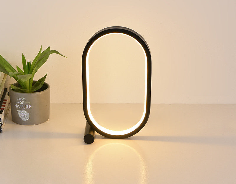 Usb plug-in lâmpada oval acrílico controle de toque pode ser escurecido moderno simples criativo noite lâmpada cabeceira lâmpada de leitura mesa led