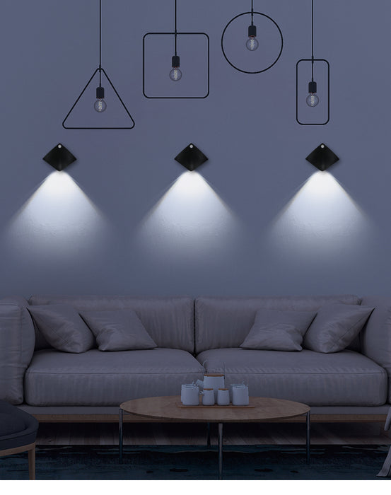 Lampe murale sans fil Rechargeable par USB, détection du corps humain, veilleuse de décoration pour la maison, chambre à coucher, porche, balcon, couloir
