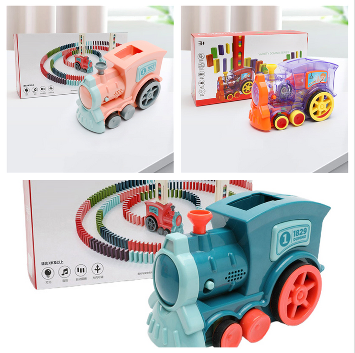 Jouets de Train Domino pour bébé, Puzzle de voiture, licence à libération automatique, blocs de construction électriques, jouet de Train