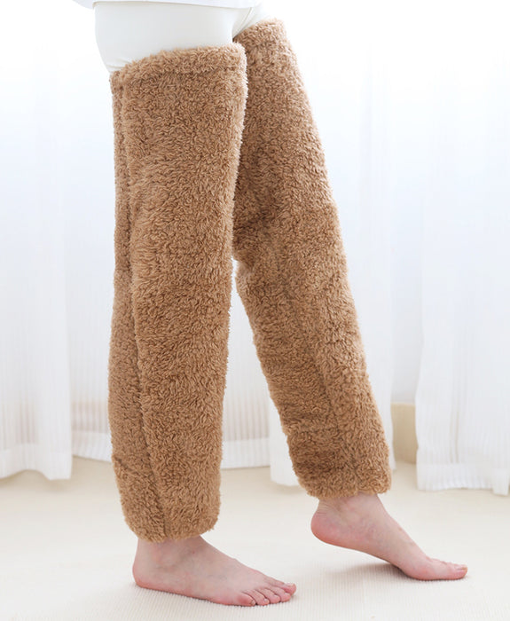 Chaussettes longues et pelucheuses au-dessus du genou, bas chauds et froids pour l'hiver, bas résistants au froid, pour dormir au sol de la maison