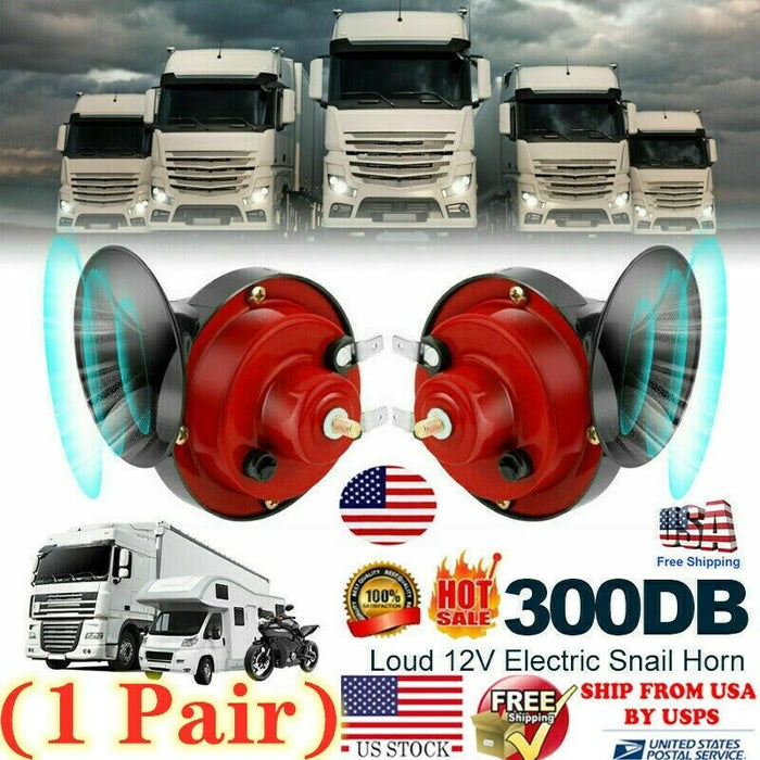 Bocina de aire para tren súper ruidosa, 12V, 300DB, impermeable, para motocicleta, coche, camión, SUV, barco, 2 uds.