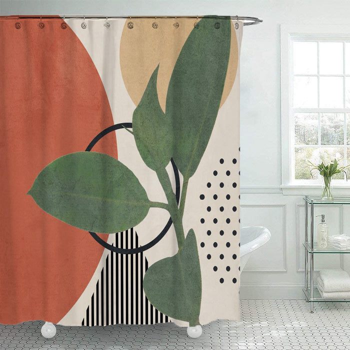 Rideau de douche géométrique Simple, salle de bain, douche imperméable en Polyester