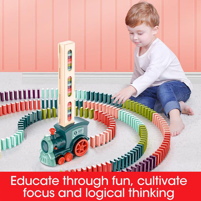 Jouets de Train Domino pour bébé, Puzzle de voiture, licence à libération automatique, blocs de construction électriques, jouet de Train