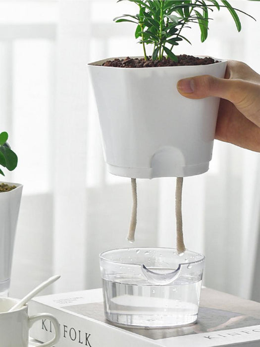 Self-absorbing Hydroponic Plastic Flower Pot