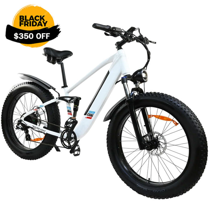 Electric Bike For Adults - 500W Motor 25MPH Speed Removable Battery 48V 12AH, 26 Inch Fat-Tire Electric Bicycle, 8 Speed Battery Powered Mountain Bicycle