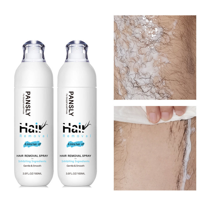 PANSLY Haarentfernung 100ml Sanftes Spray Körperpflegecreme für Achseln und Beine