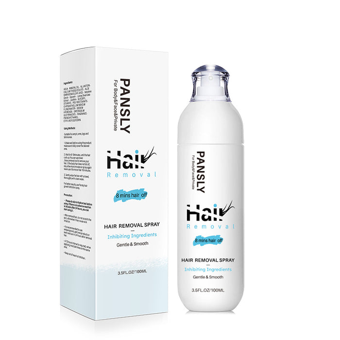 PANSLY Haarentfernung 100ml Sanftes Spray Körperpflegecreme für Achseln und Beine