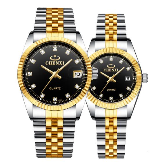 Goldenes Paar Uhr Männer