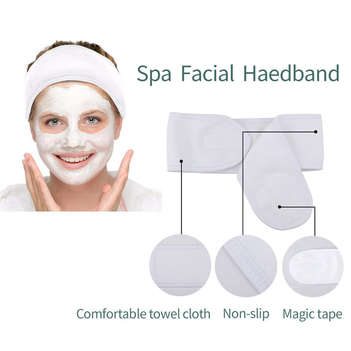 Towel Puff Makeup Face Skin Care Face Headband 3pcs Spa