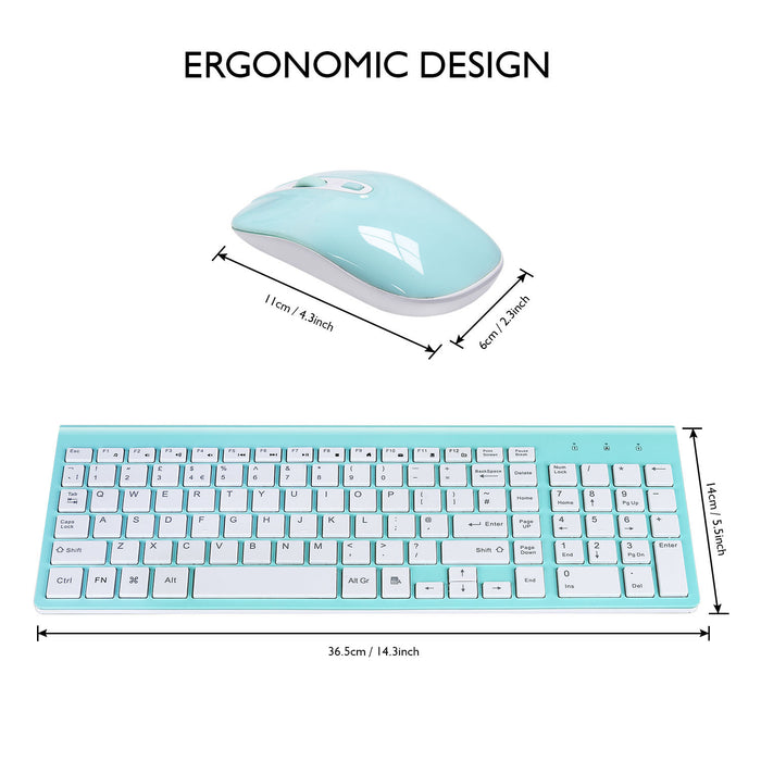 Mode drahtlose Tastatur Maus Set 2.4G dünn Desktop Laptop Zubehör