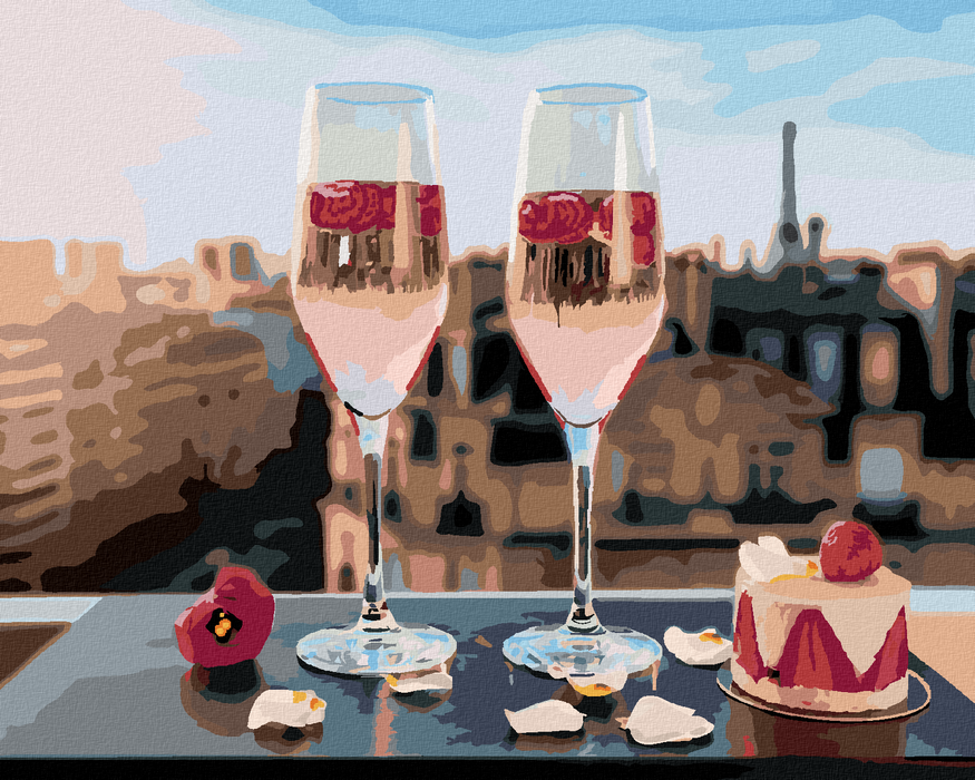 Painting by Numbers - GLASSES OF WINE IN PARIS