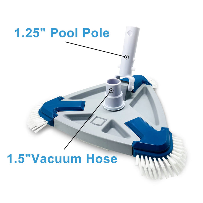 Swimming Pool Cleaning Triangle Manual Brush Suction Machine Accessories