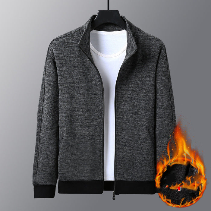 Jacket with stand-up collar casual jacket for men