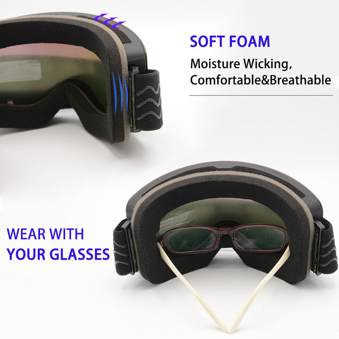 New outdoor sports high-definition windproof magnetic ski goggles