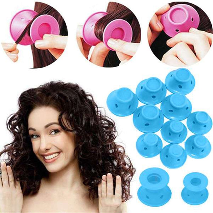 Soft Rubber Magic Hair Care Rollers Silicone Hair Curler No Heat Hair Styling Tool