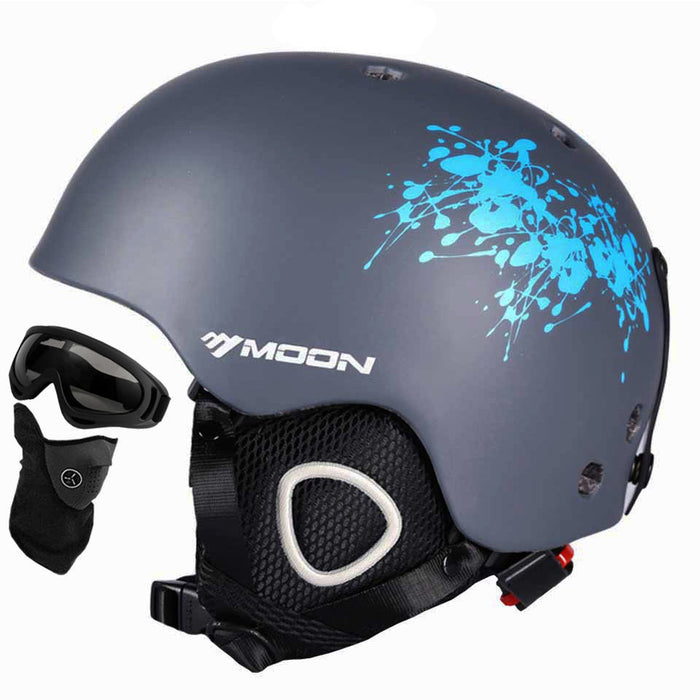 Ski Helmet Snow Goggles One Outdoor Single and Double Ski Equipment Anti-collision Snow Helmet