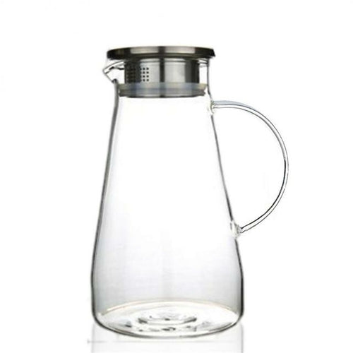 Large Transparent Glass Teapot Water Jug Heat Resistant Large Clear Kung