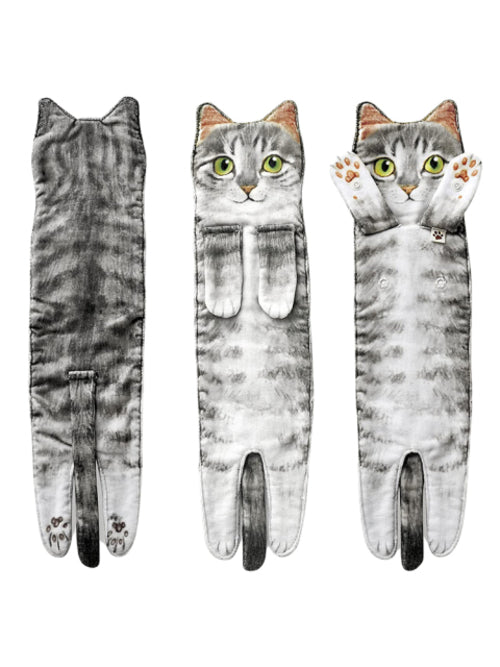 Katzenhandtücher Lange Katzenform Wischtaschentücher Badetücher