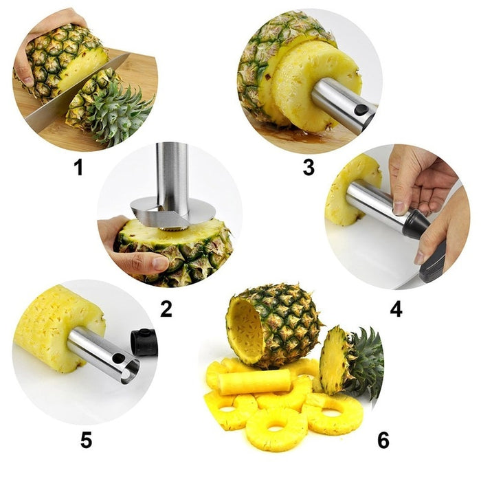 Pineapple Slicer Peeler Cutter Parer Knife Stainless Steel Kitchen