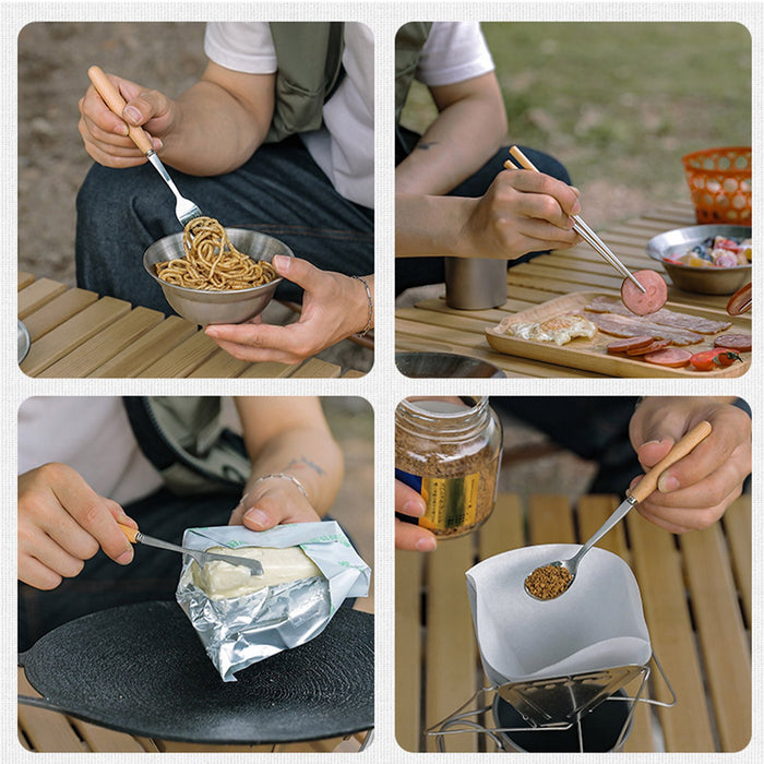 Tragbare Bestecktasche Outdoor Camping Picknick Geschirr Besteck