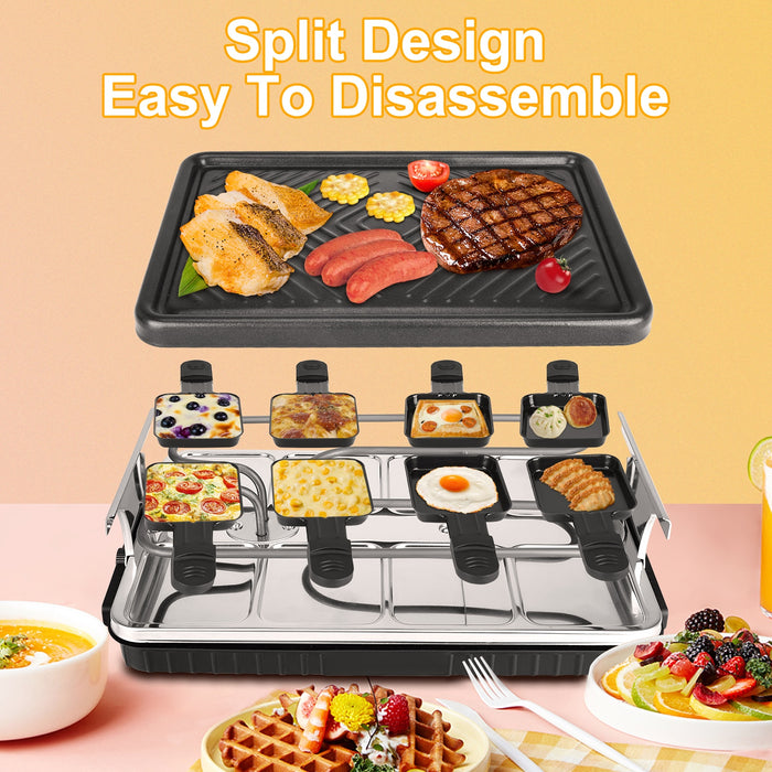Table Grill Electric Korean Bbq Grill Indoor Cheese Raclette For 8