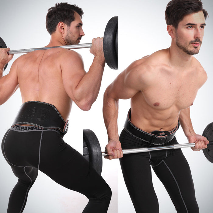 Leather fitness belt men and women weight lifting squat exercise