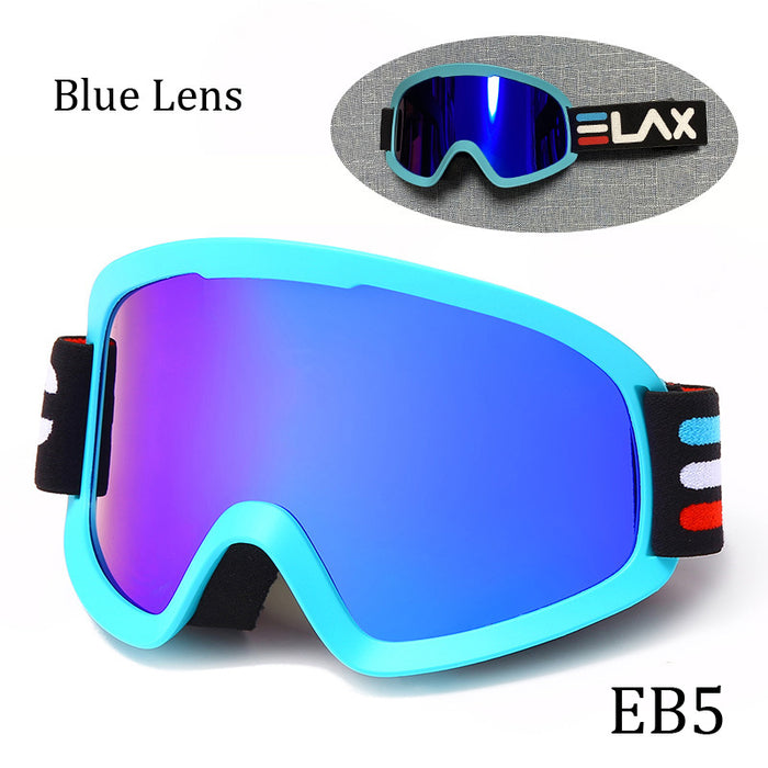 Drei Tropfen einer doppelschichtigen Anti-Beschlag-Skibrille für den Outdoor-Sport