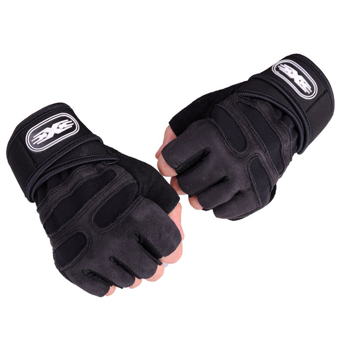 Wristband Fitness Half-finger Gloves for Men and Women Riding