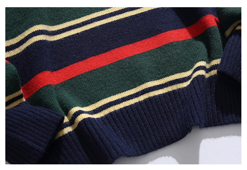 Winter sweaters trendy striped sweaters for men and women winter clothes for couples